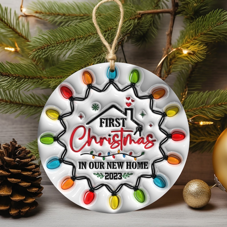 BESTIES CHRISTMAS ROUND ORNAMENT