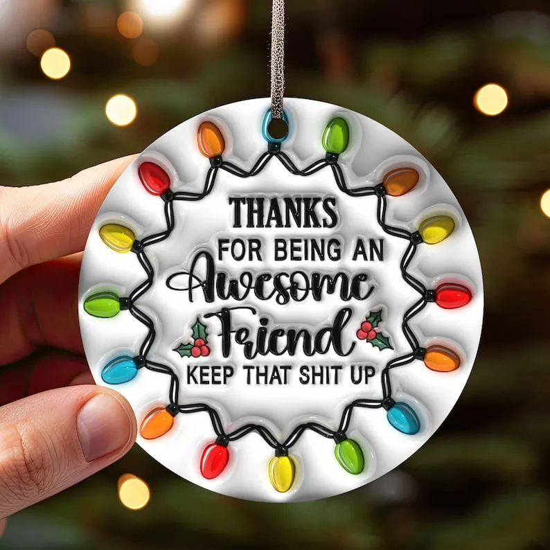 ✨Besties Christmas Round Ornament
