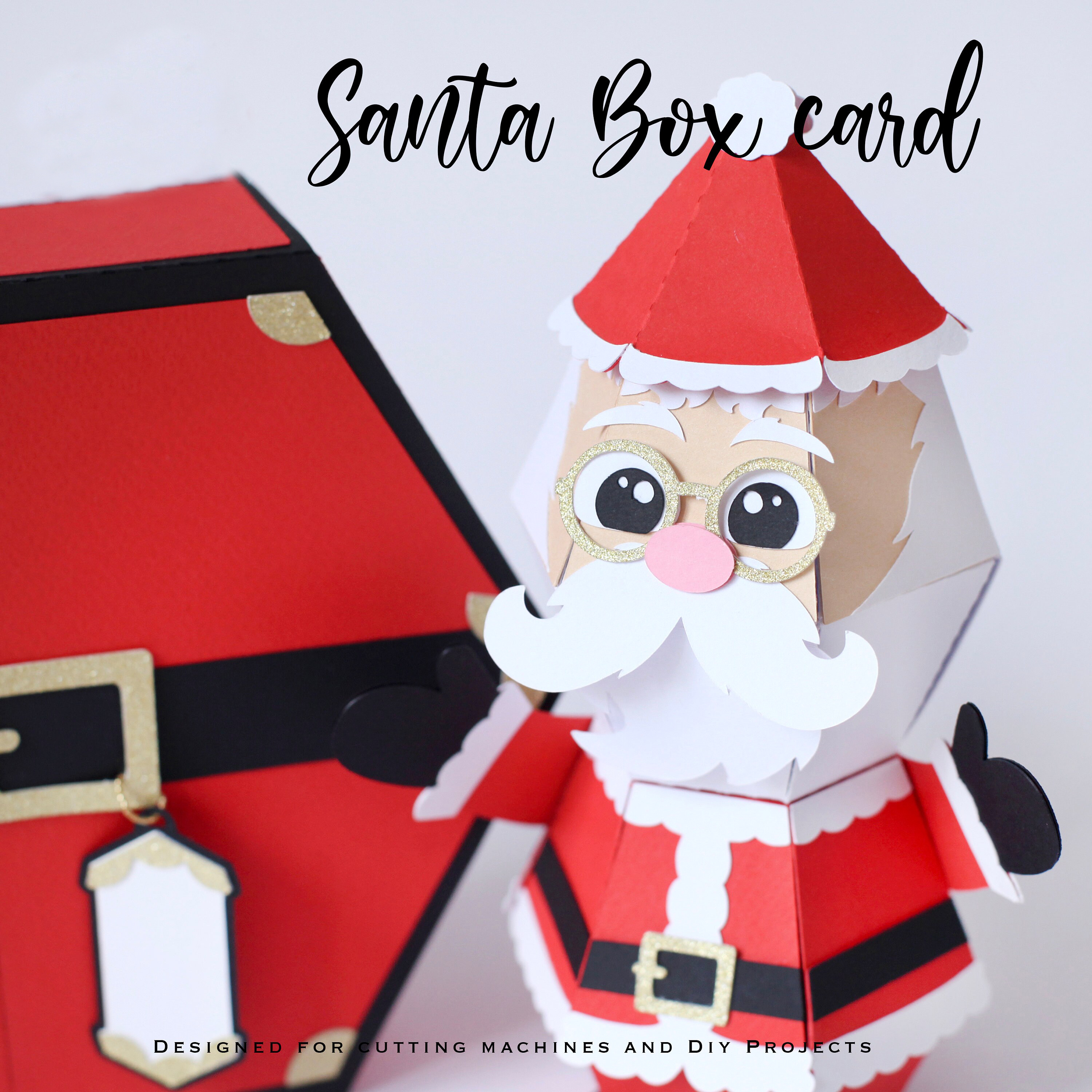 🎅3D SANTA POP-UP BOX GREETING CARD