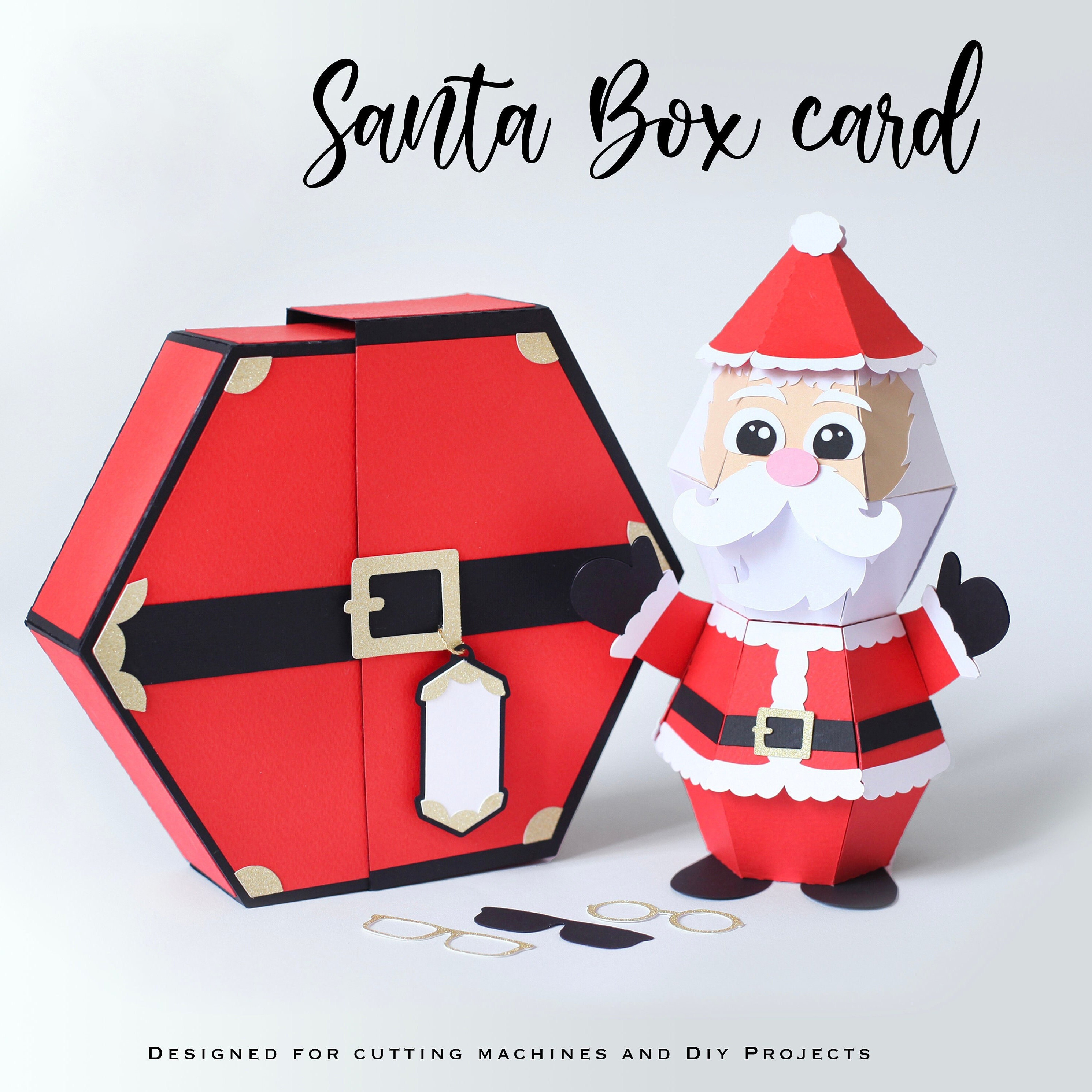 🎅3D SANTA POP-UP BOX GREETING CARD