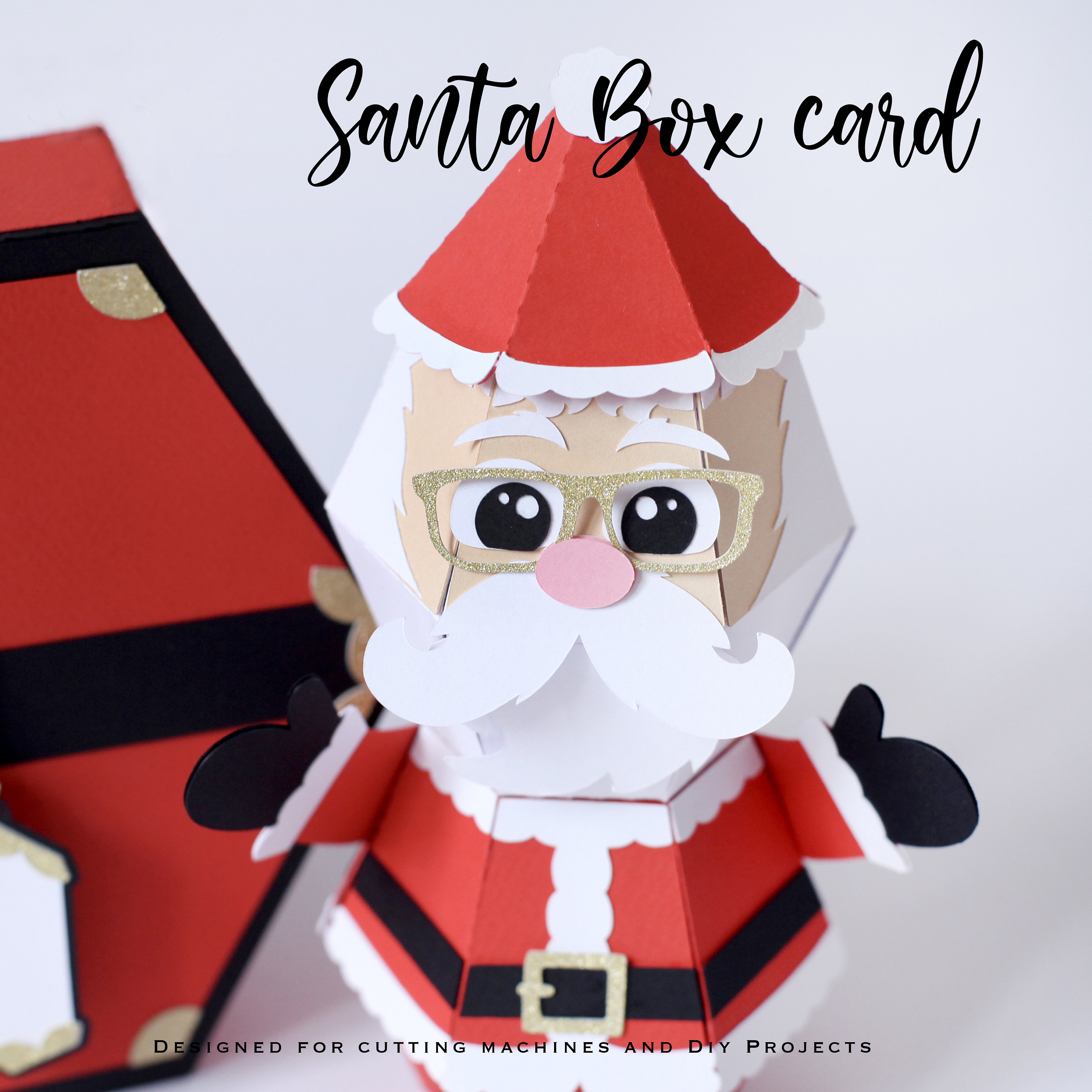 🎅3D SANTA POP-UP BOX GREETING CARD