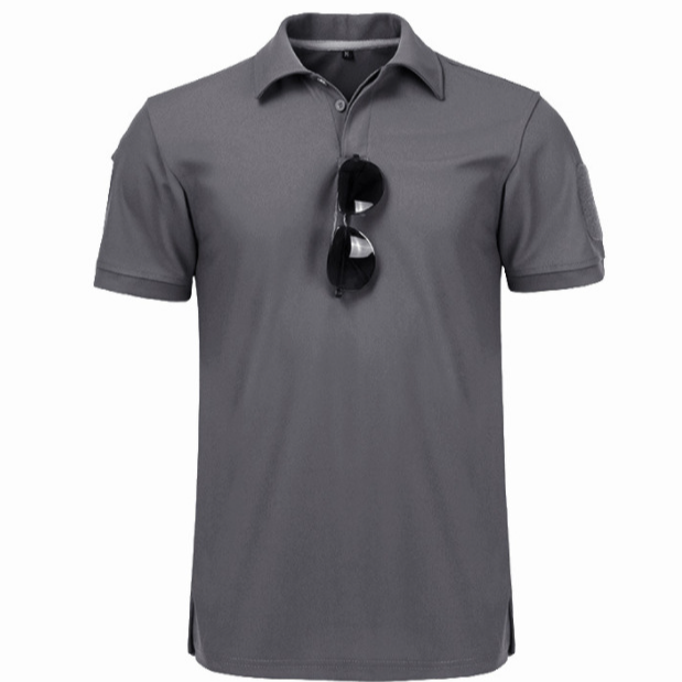 クラシックなデザインのゴルフシャツメンズカジュアルミッドストレッチ半袖ラペルシャツ夏用