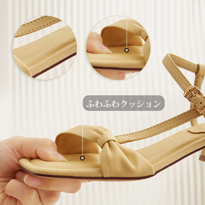 スクエアトゥサンダル