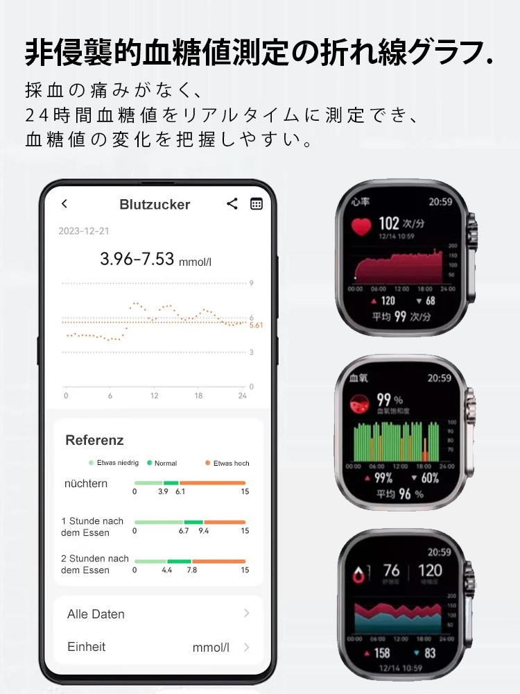 Bluetoothイヤホン付きスマートウォッチ