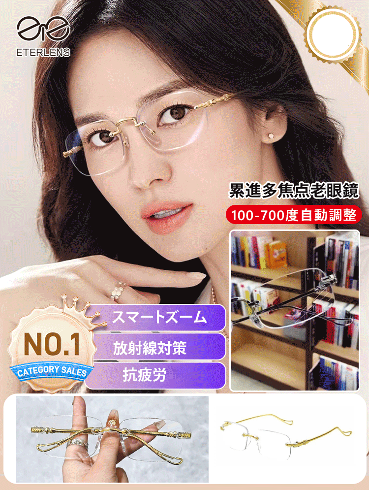 累進多焦点老眼鏡
