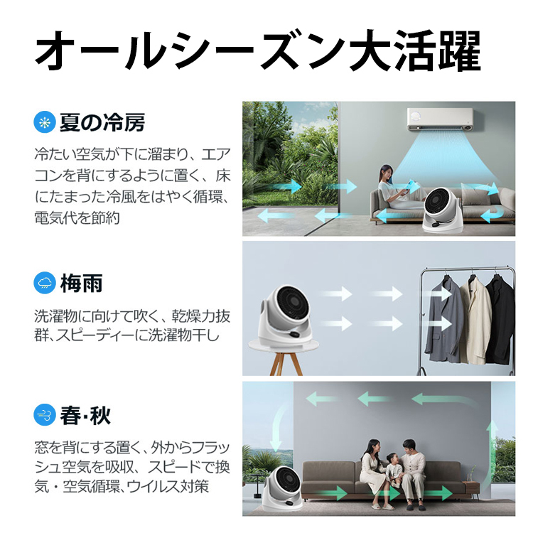 空気循環サーキュレーター扇風機
