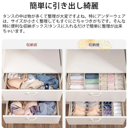 透明窓付き衣類整理収納ボックス 