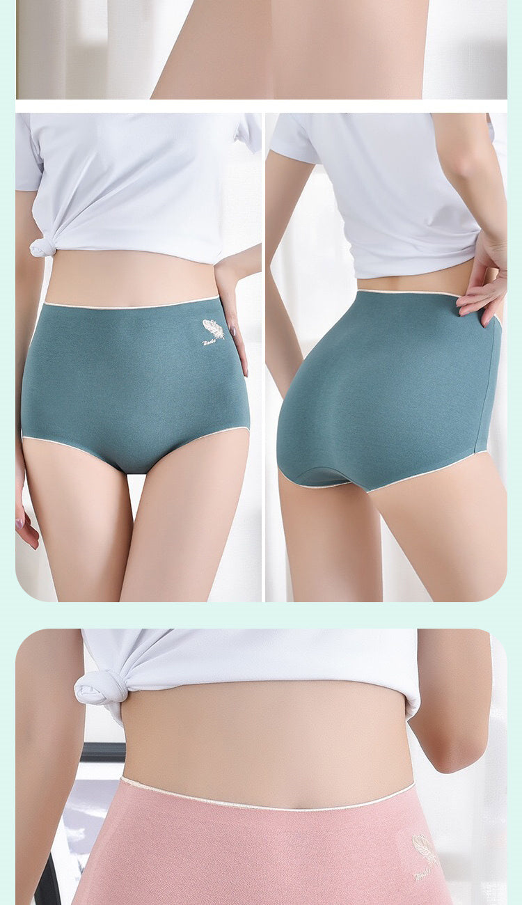 하이웨스트 헴라인 편안 팬티 모델 착용 이미지 VEIMIA 