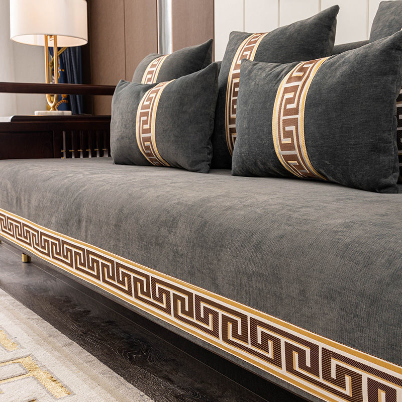 뉴 중국풍 셔닐 드래곤 소파 매트