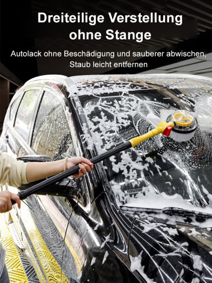 【Integriertes Waschen, Spülen und Bürsten 】Automatisch rotierendes Autowaschanlagen-Set