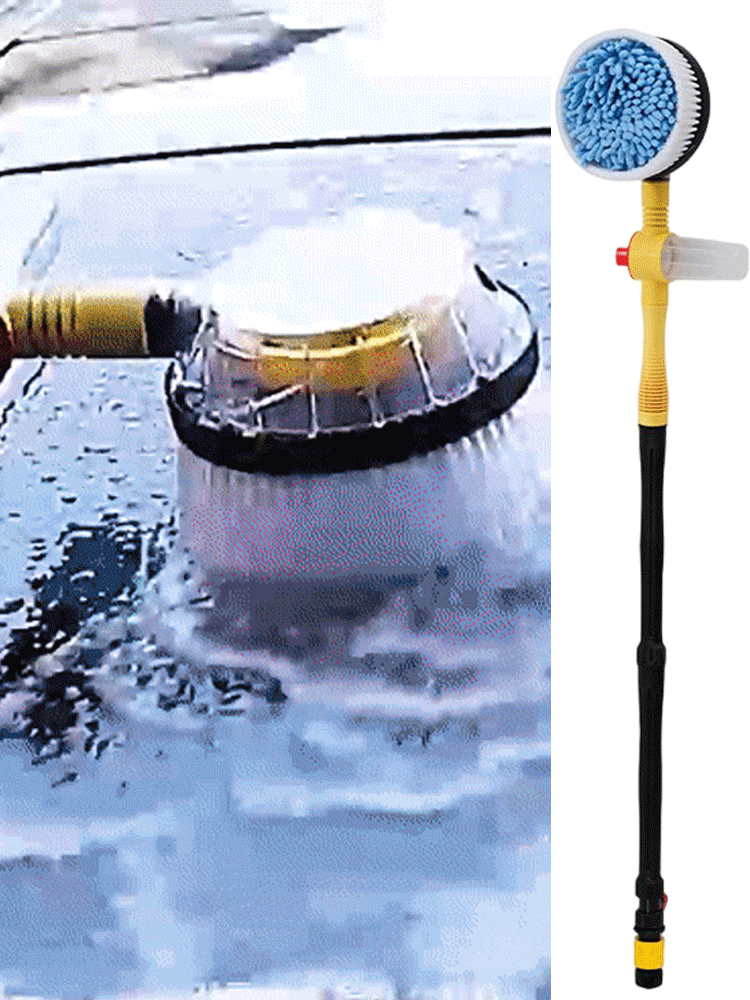 【Integriertes Waschen, Spülen und Bürsten 】Automatisch rotierendes Autowaschanlagen-Set