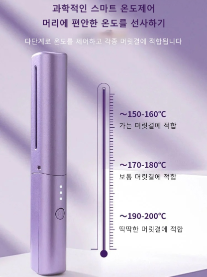 충전식 음이온 머리케어 스트레이트빗