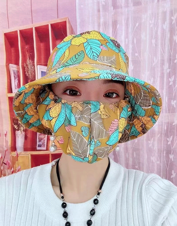 플라워 선바이저 마스크 일체형