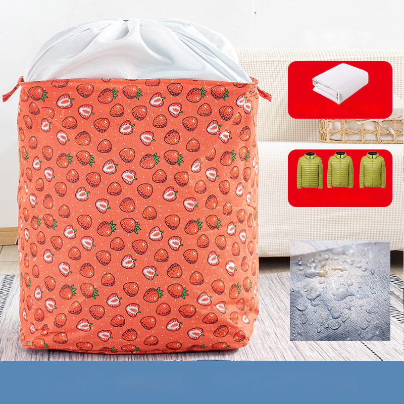 棉麻加厚束口收納袋家用整髒衣服籃大號家用防潮袋子整理袋大號