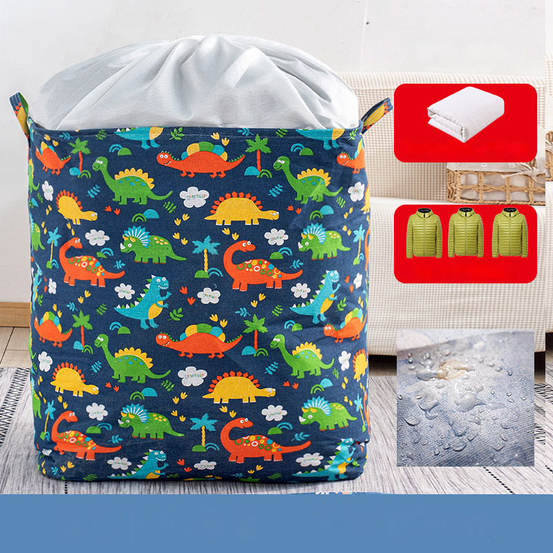 棉麻加厚束口收納袋家用整髒衣服籃大號家用防潮袋子整理袋大號