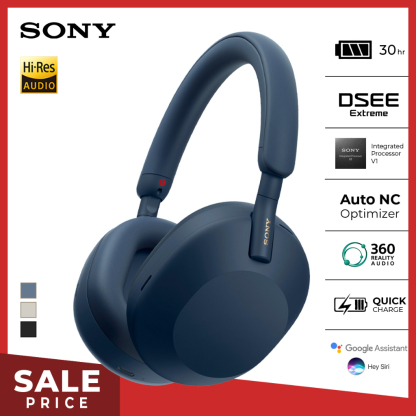 Headset Sony WH-1000XM5 Headphones Wireless Noise Canceling Premium WH1000XM5 WH 1000XM5 For Android & IOS