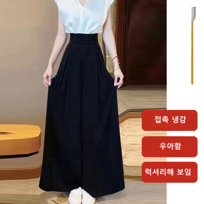 캐주얼 상의 와이드 팬츠 상하 세트