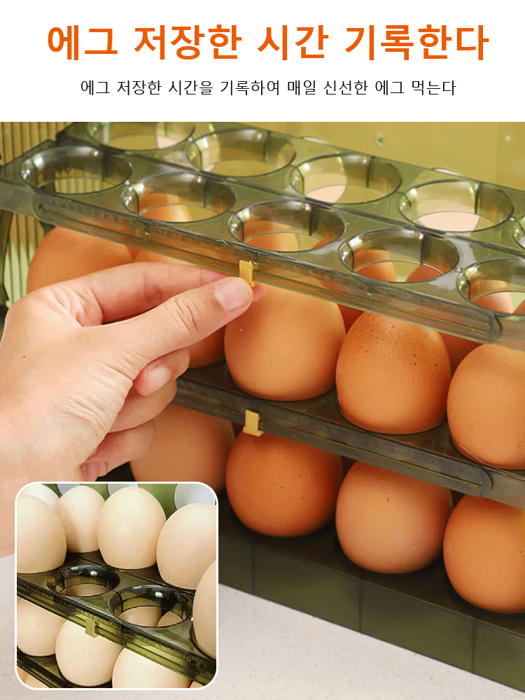접이식 투명 에그 수납 케이스