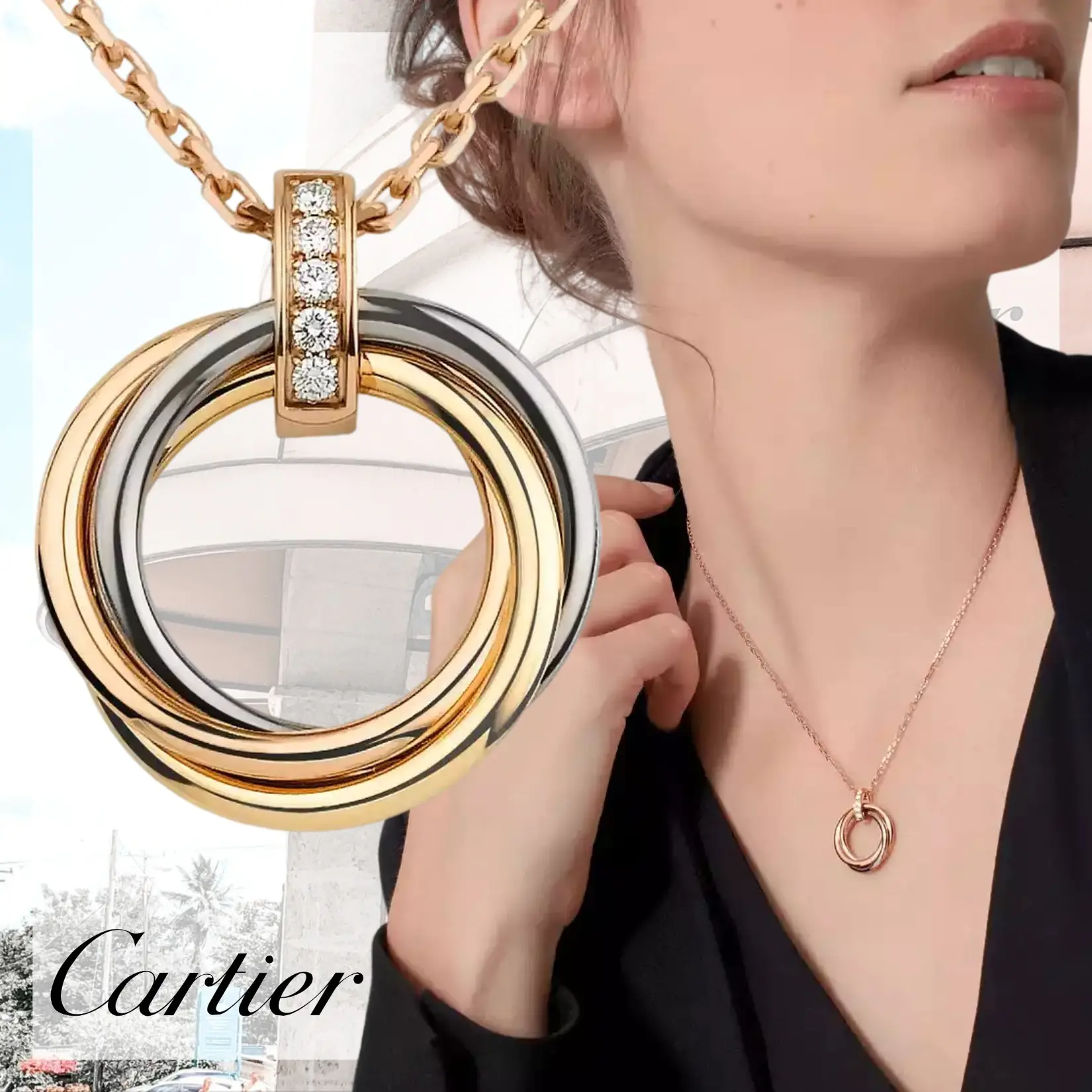 Cartier【カルティエ】トリニティ ネックレス