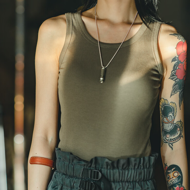 馬登女裝 基礎款針織背心夏季百搭小吊帶打底衫美背修身運動背心