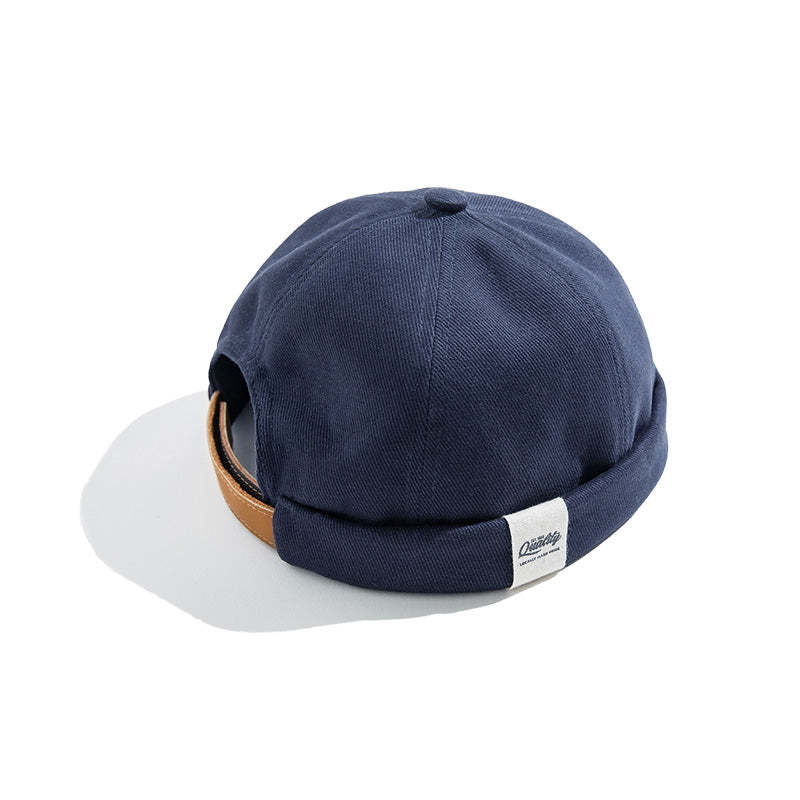 馬登女裝 美式無簷地主瓜皮帽雅痞無沿西瓜圓帽純棉男女嘻哈帽