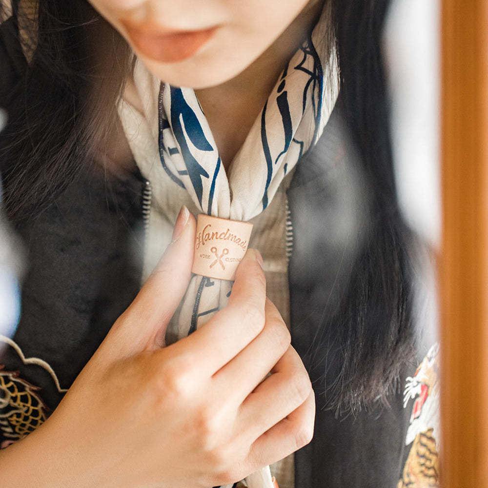 馬登女裝 美式航海圖方巾扣飾品阿美哢嘰頭巾領巾手帕艺文發帶