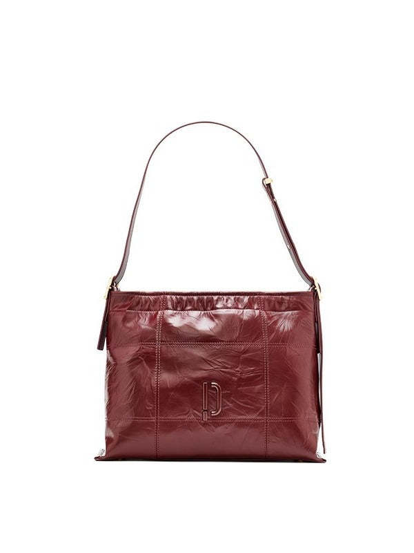 大號CityHobo單肩軟皮水桶包大容量通勤斜挎包腋下托特包