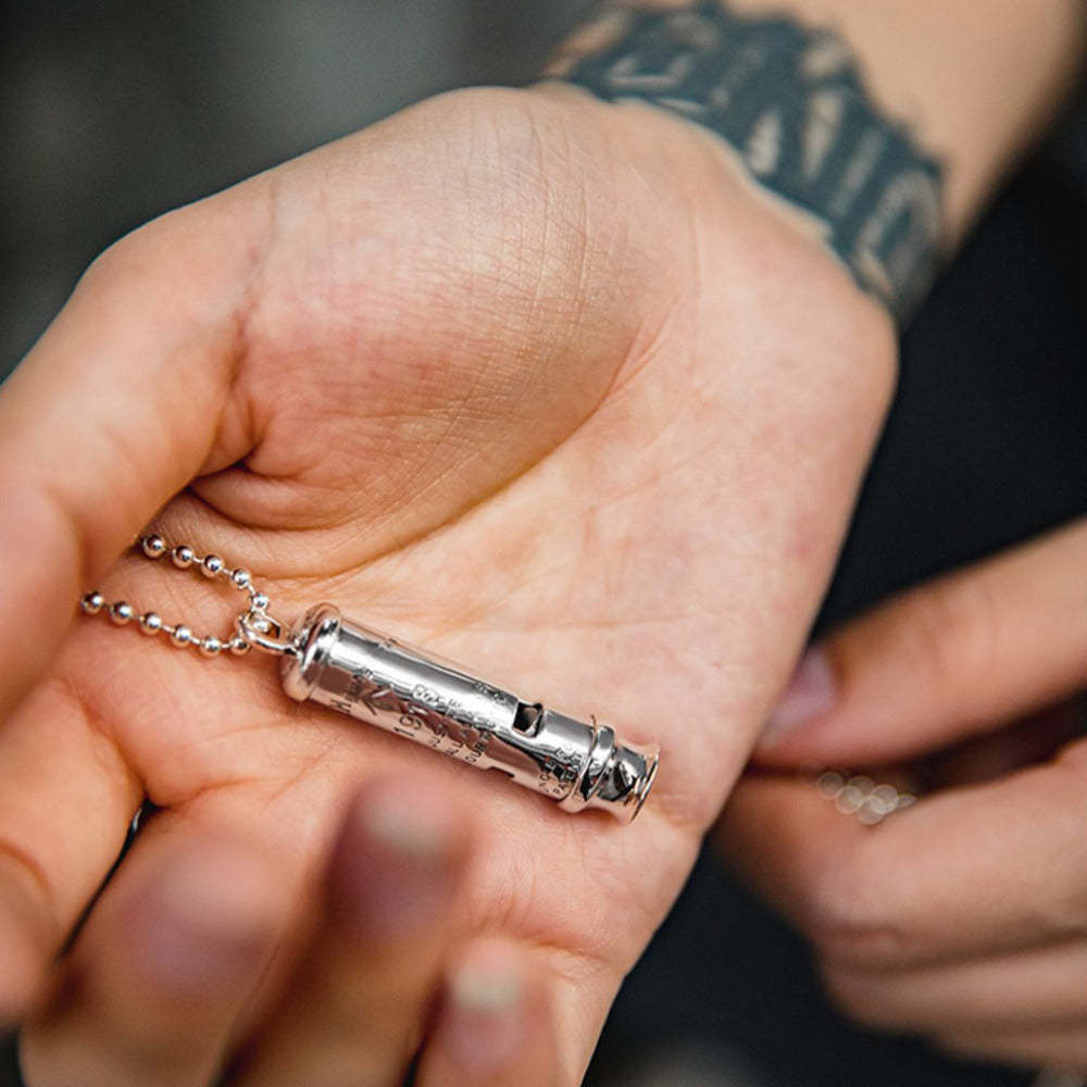 馬登女裝 美式純銀防空哨可吹響二戰吊墜哨子項鍊