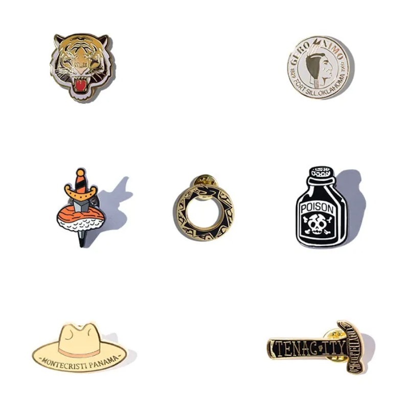 馬登女裝 美式vintage珐琅蝴蝶扣胸針阿美哢嘰徽章玩物