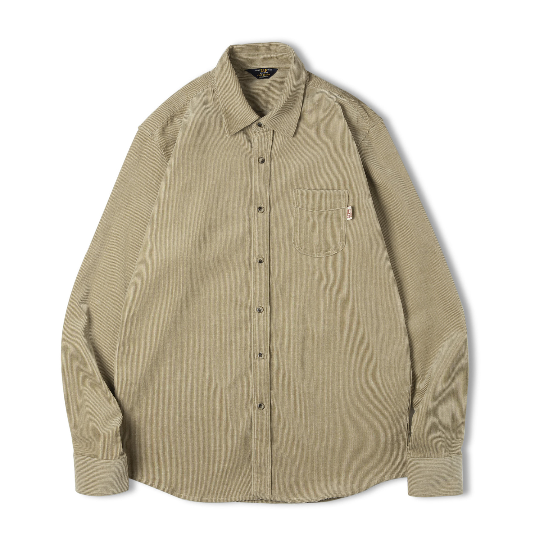 馬登女裝 休閒燈芯絨襯衫寬鬆內搭休閒翻領長袖襯衣女秋冬款上衣