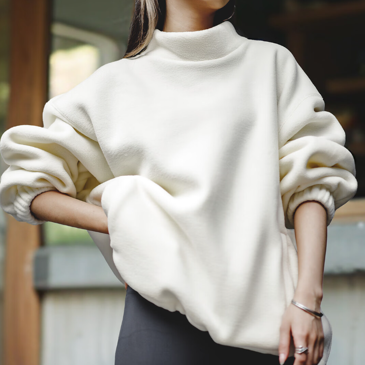 馬登女裝 美式立領搖粒絨衛衣秋冬慵懶風oversize寬鬆長袖上衣