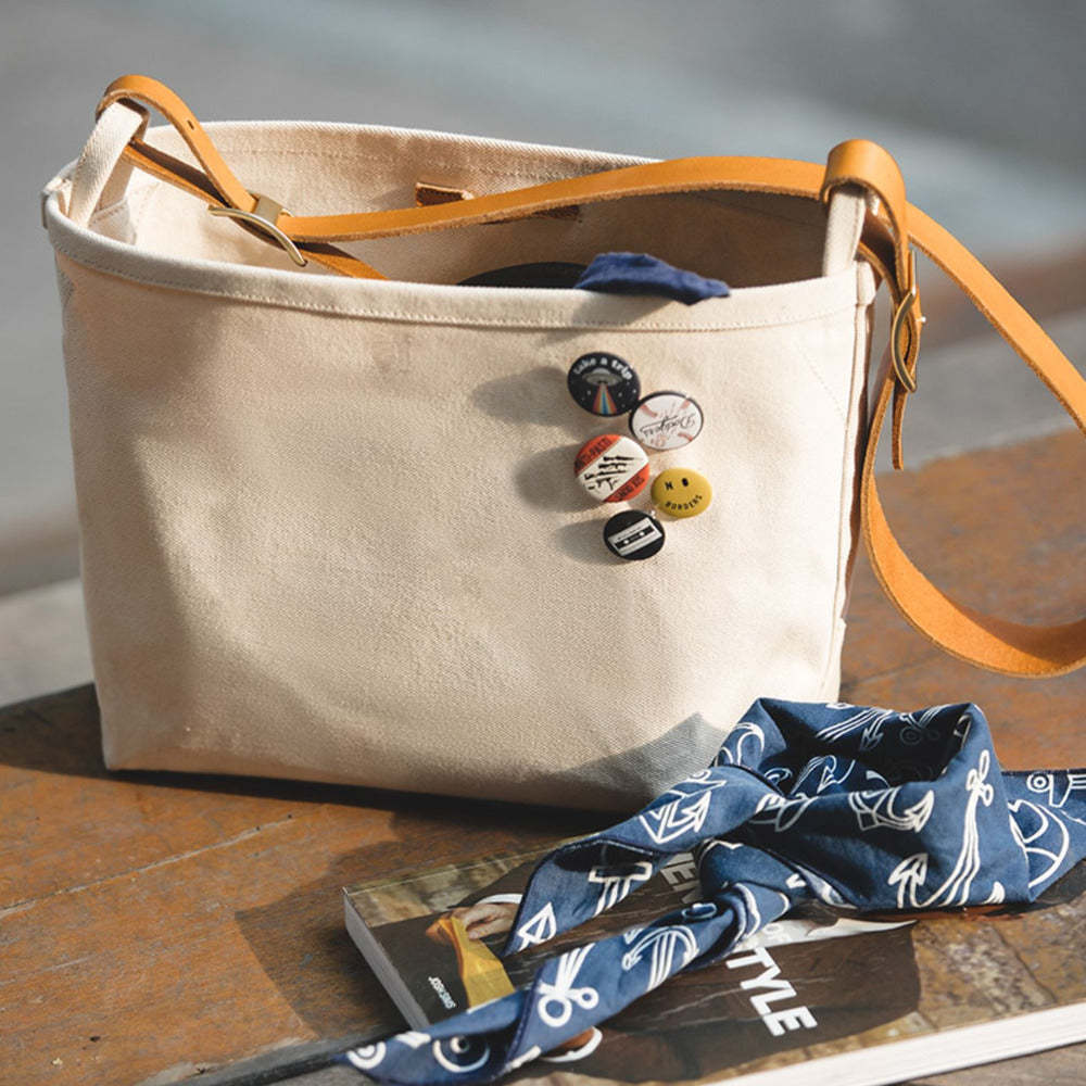 馬登女裝 美式子母做舊印花工具單肩包阿美哢嘰簡約斜挎包