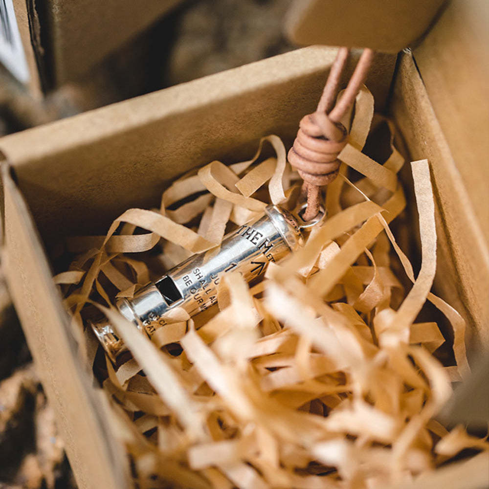 馬登女裝 美式純銀防空哨可吹響二戰吊墜哨子項鍊