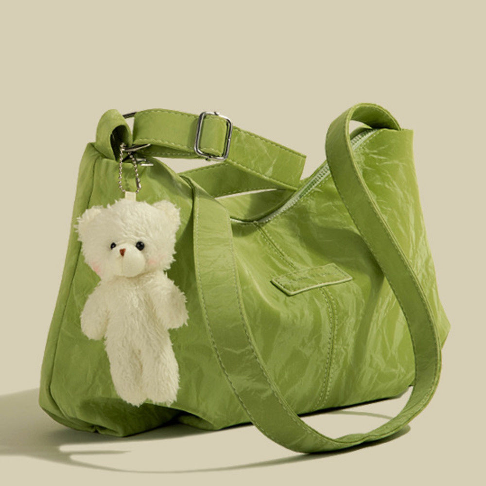 春夏新款絲絨高級感大容量包簡約軟森系百搭通勤托特包