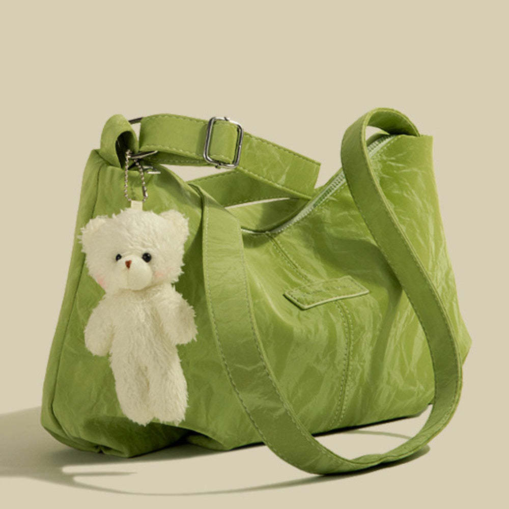 春夏新款絲絨高級感大容量包簡約軟森系百搭通勤托特包