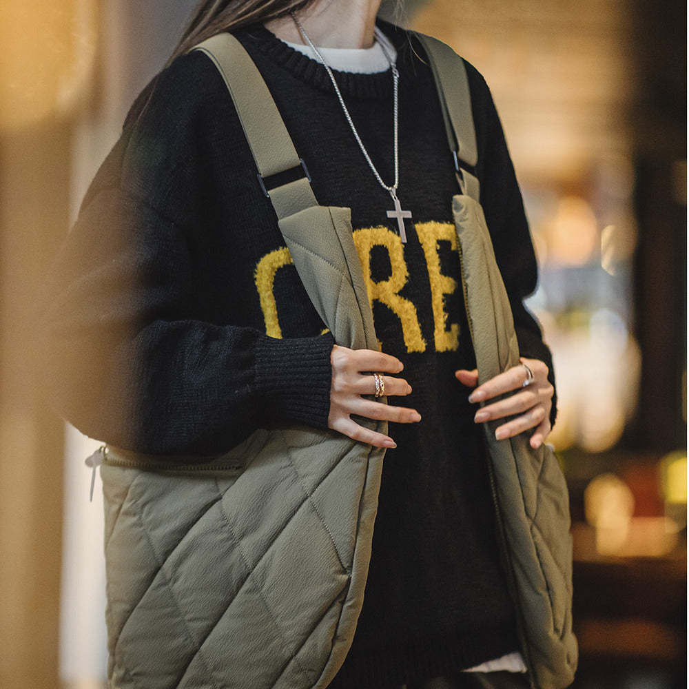 馬登女裝 機能馬甲包辛芷蕾大容量斜挎包馬甲背心包多功能工裝馬甲