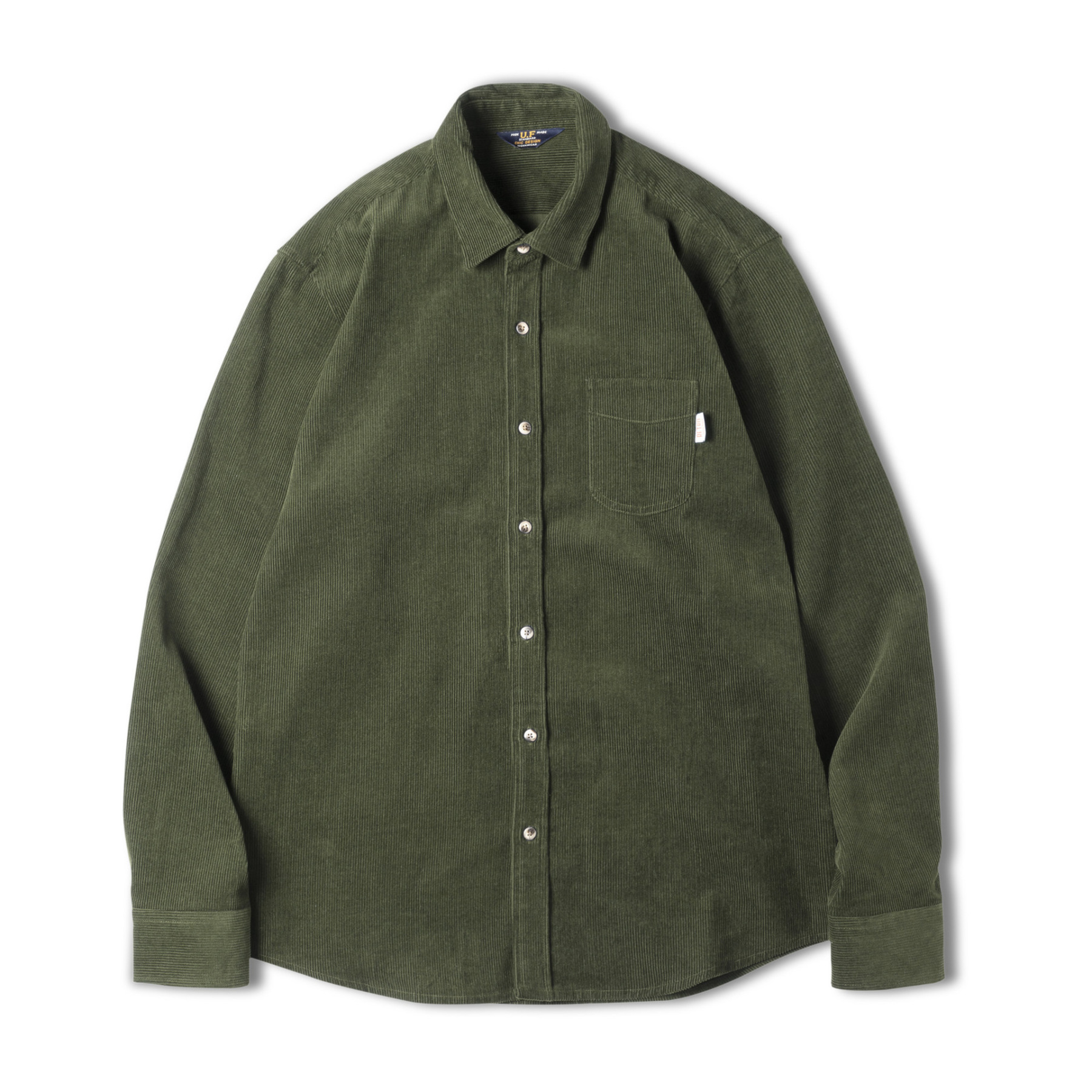 馬登女裝 休閒燈芯絨襯衫寬鬆內搭休閒翻領長袖襯衣女秋冬款上衣