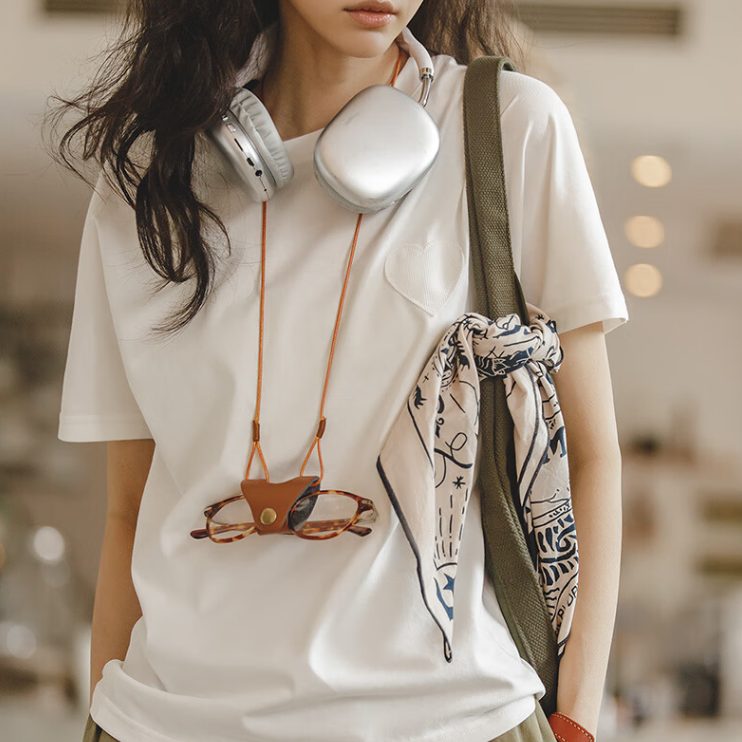 馬登女裝 休閒冰絲凉感T恤夏季基礎款正肩圓領短袖上衣白色打底衫