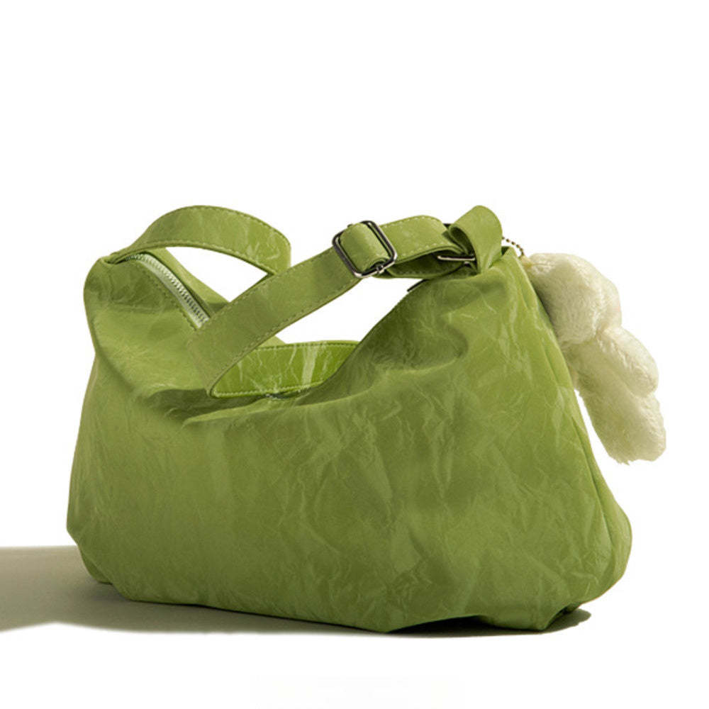 春夏新款絲絨高級感大容量包簡約軟森系百搭通勤托特包