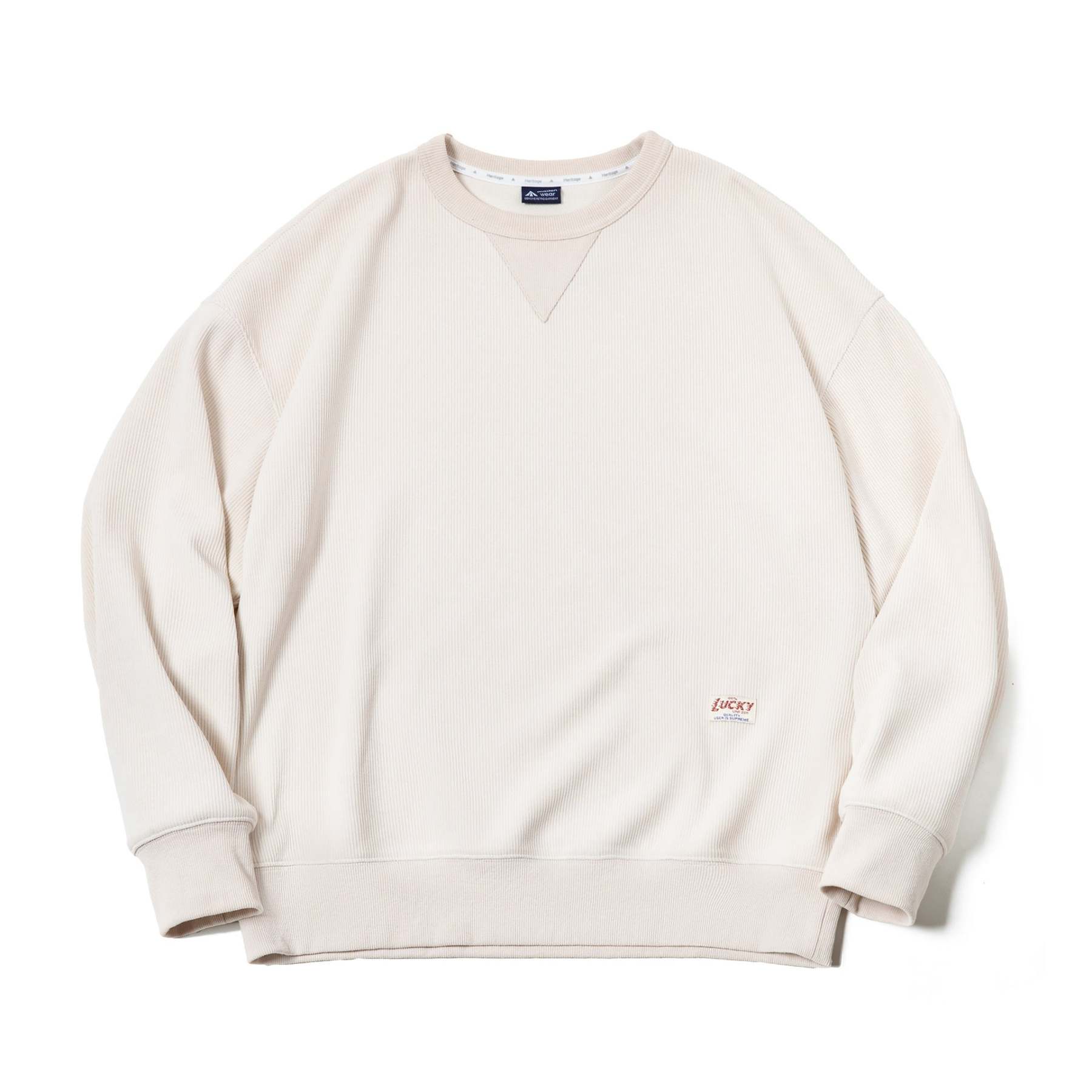 馬登女裝 美式復古雪尼爾衛衣女秋套頭長袖打底衫微落肩圓領上衣