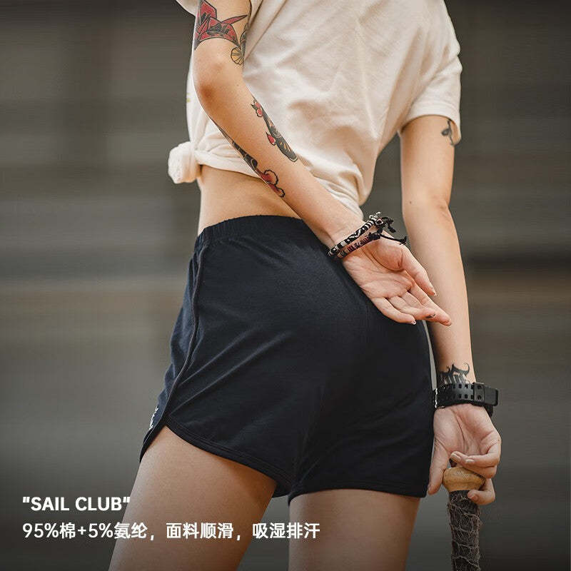 馬登女裝 美式休閒短褲運動修身超短褲透氣夏季提臀辣妹熱褲潮