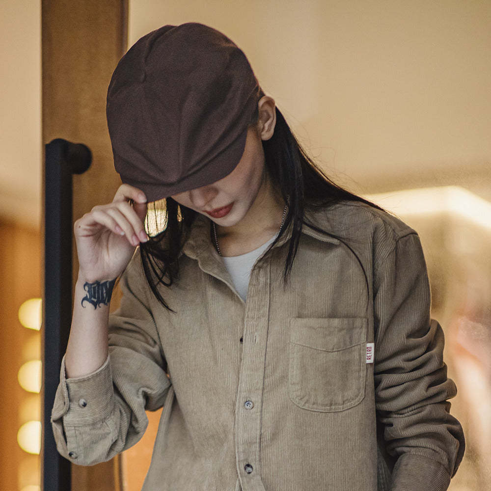 馬登女裝 貝雷帽女秋冬顯臉小八角帽報童帽蓓蕾帽艺文畫家帽