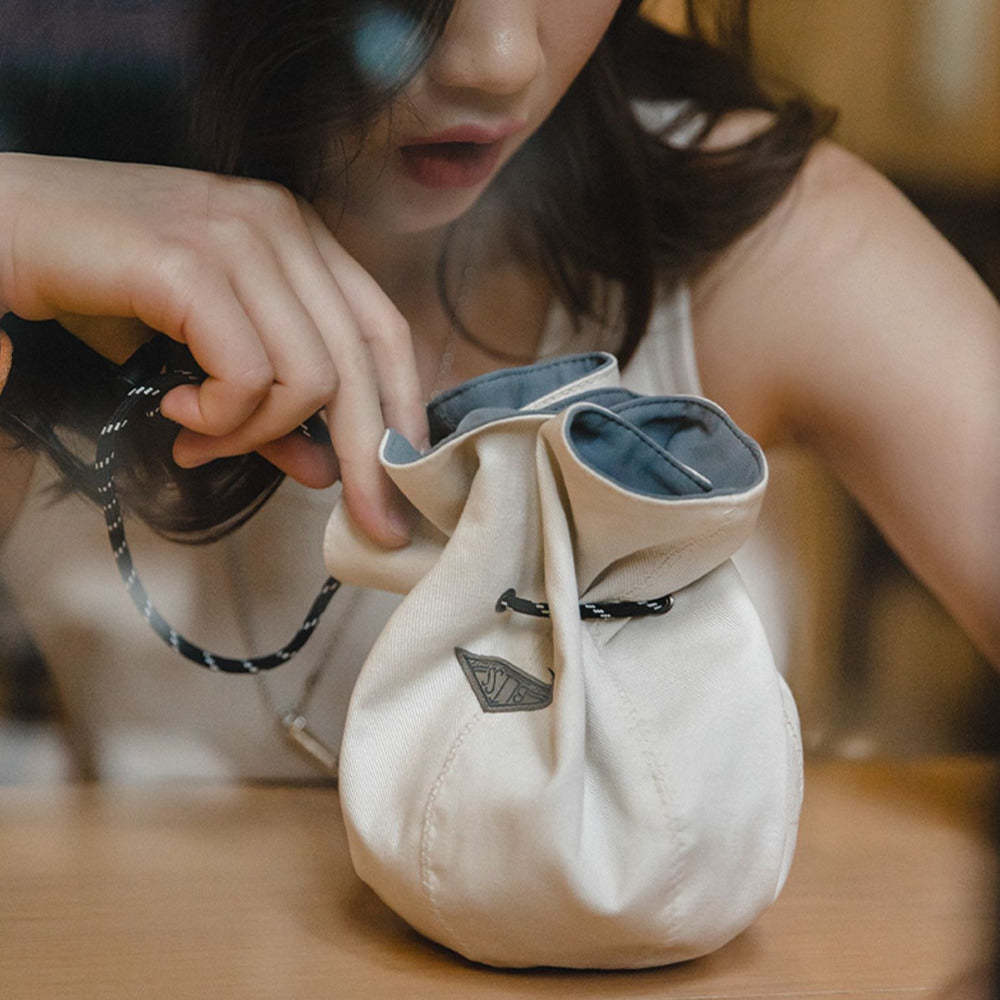 馬登女裝 黑色兩用漁夫帽便攜手提零錢包錢袋帽遮陽帽子男女秋