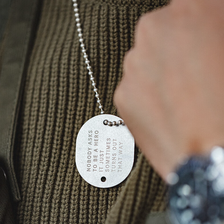 馬登工裝 美式復古字母軍牌吊墜嘻哈蹦迪土酷掛件痞帥潮配件鋼制軍牌