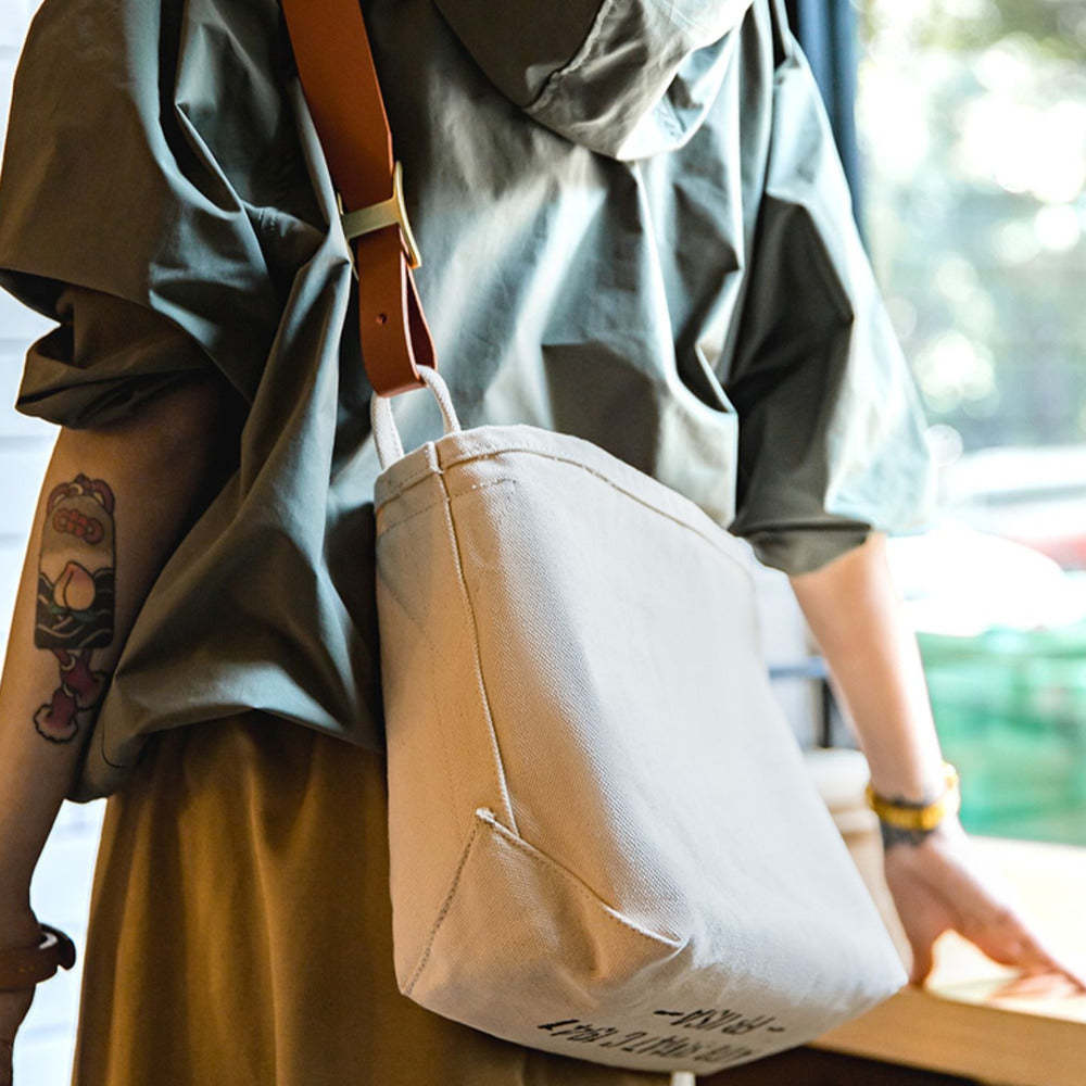 馬登女裝 美式子母做舊印花工具單肩包阿美哢嘰簡約斜挎包