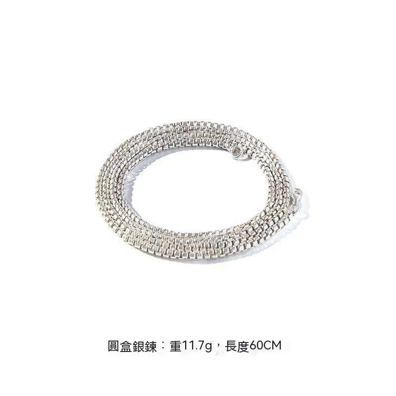 馬登女裝 復古可樂瓶蓋925純銀小眾掛飾嘻哈吊墜