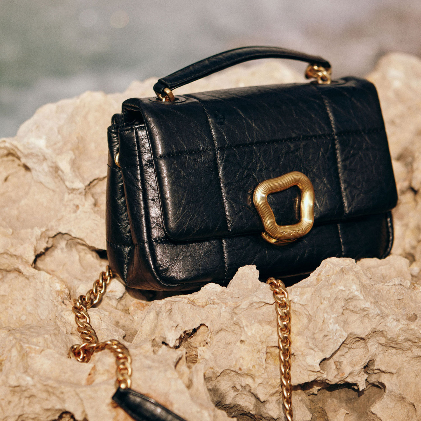 小號巧克力包新款牛皮斜挎鏈條軟手機包小方包