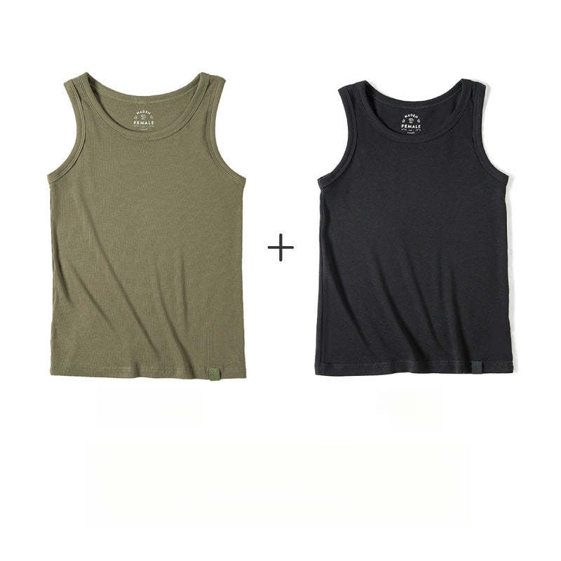 馬登女裝 基礎款針織背心夏季百搭小吊帶打底衫美背修身運動背心