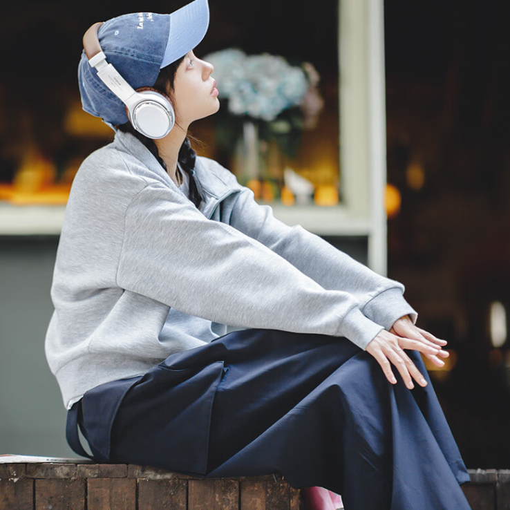 馬登女裝 美式復古半開襟無帽衛衣設計運動休閒bf上衣外套秋