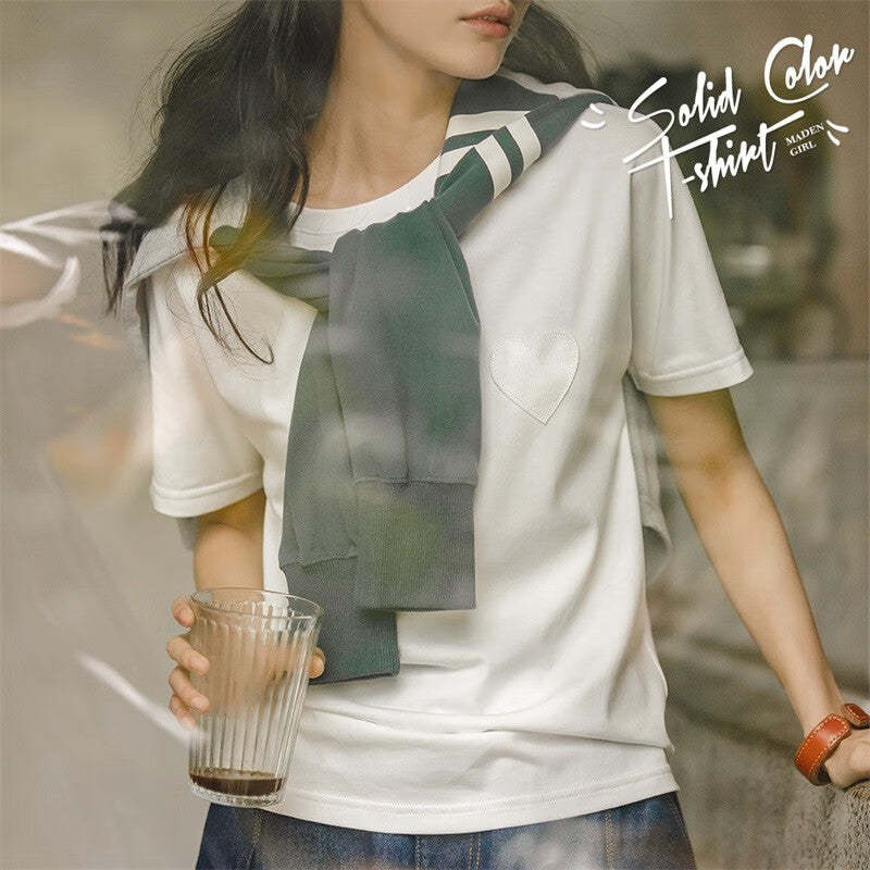 馬登女裝 休閒冰絲凉感T恤夏季基礎款正肩圓領短袖上衣白色打底衫